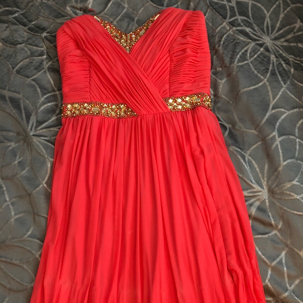 Coral formal gown